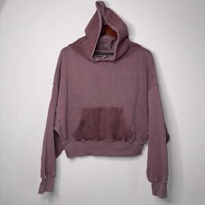 Free People Joey Hoodie Washed Purple Womens Small Oversized Lounge Cozy
